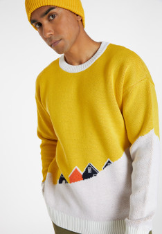 Pull graphique en laine mérinos - Stanley 8344