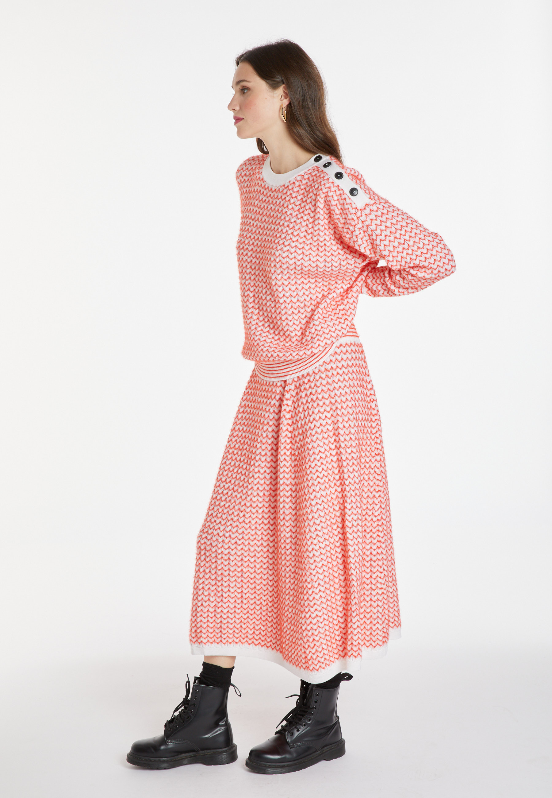 Merino wool chevron sweater - Coralise