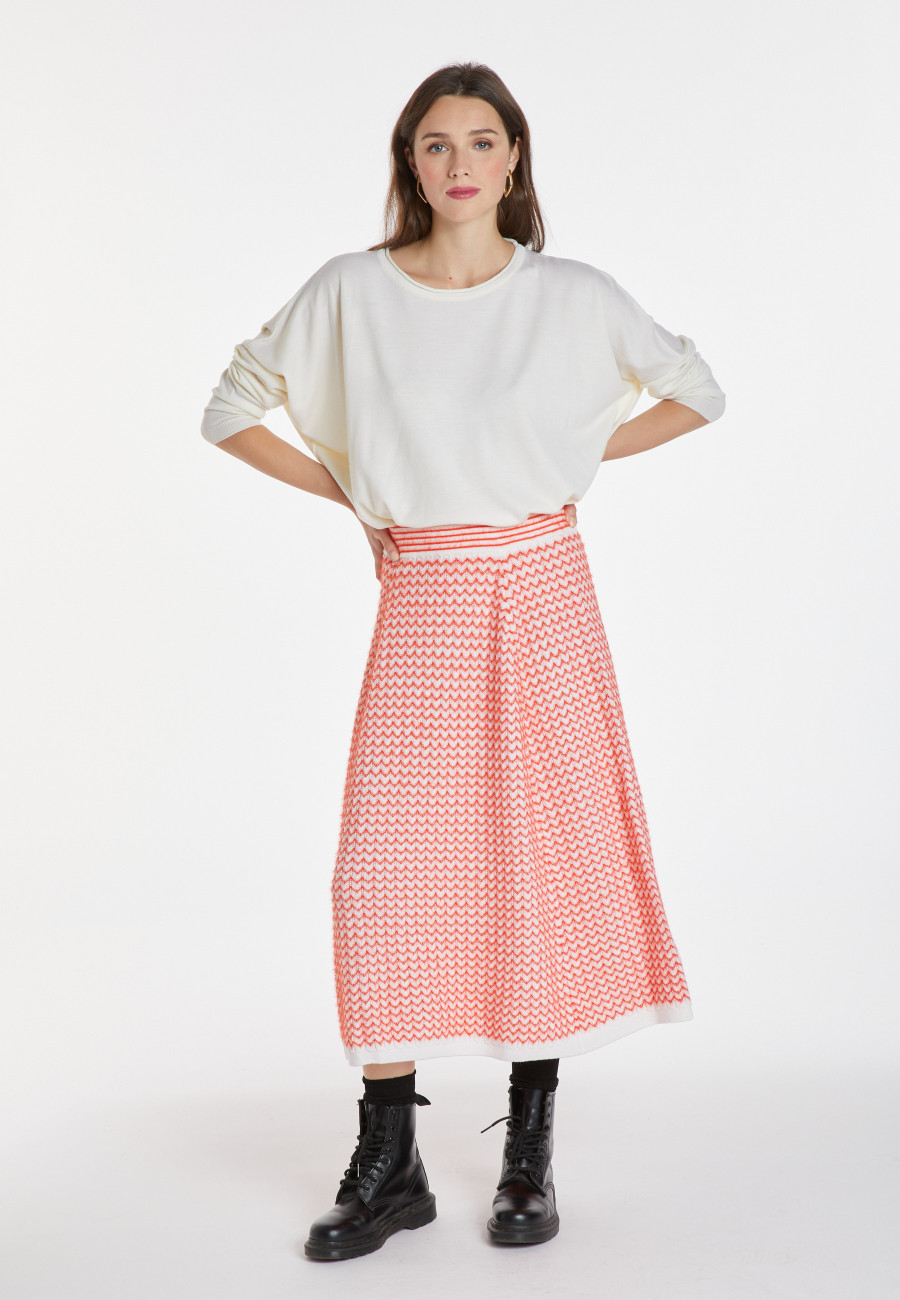 Long skirt in merino wool - Cecile