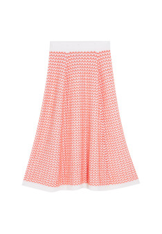 Long skirt in merino wool - Cecile