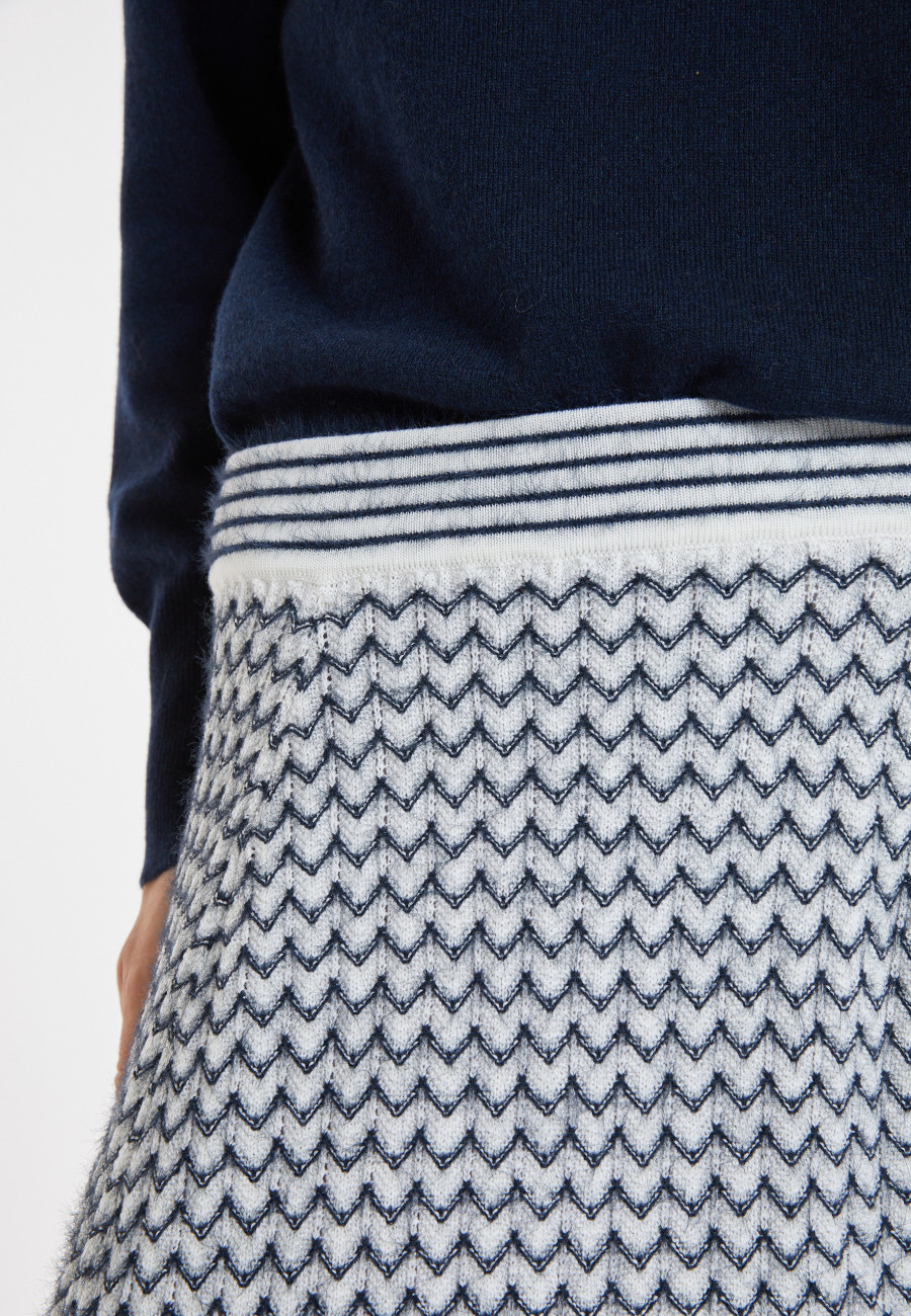 Long skirt in merino wool - Cecile
