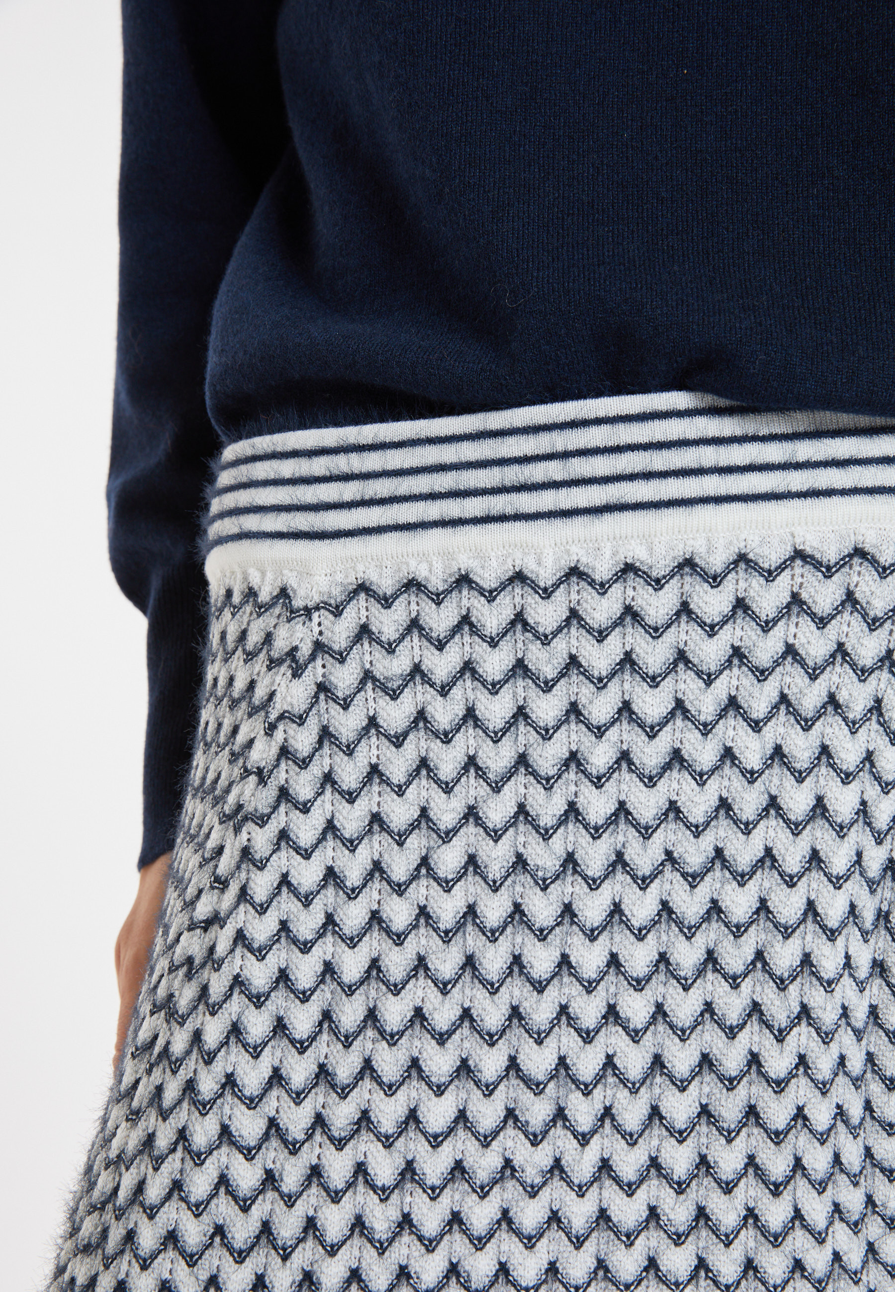 Long skirt in merino wool - Cecile