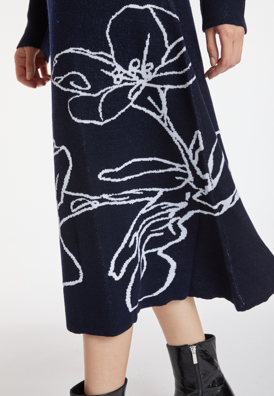 Vestido evasê de lã merino Charlize