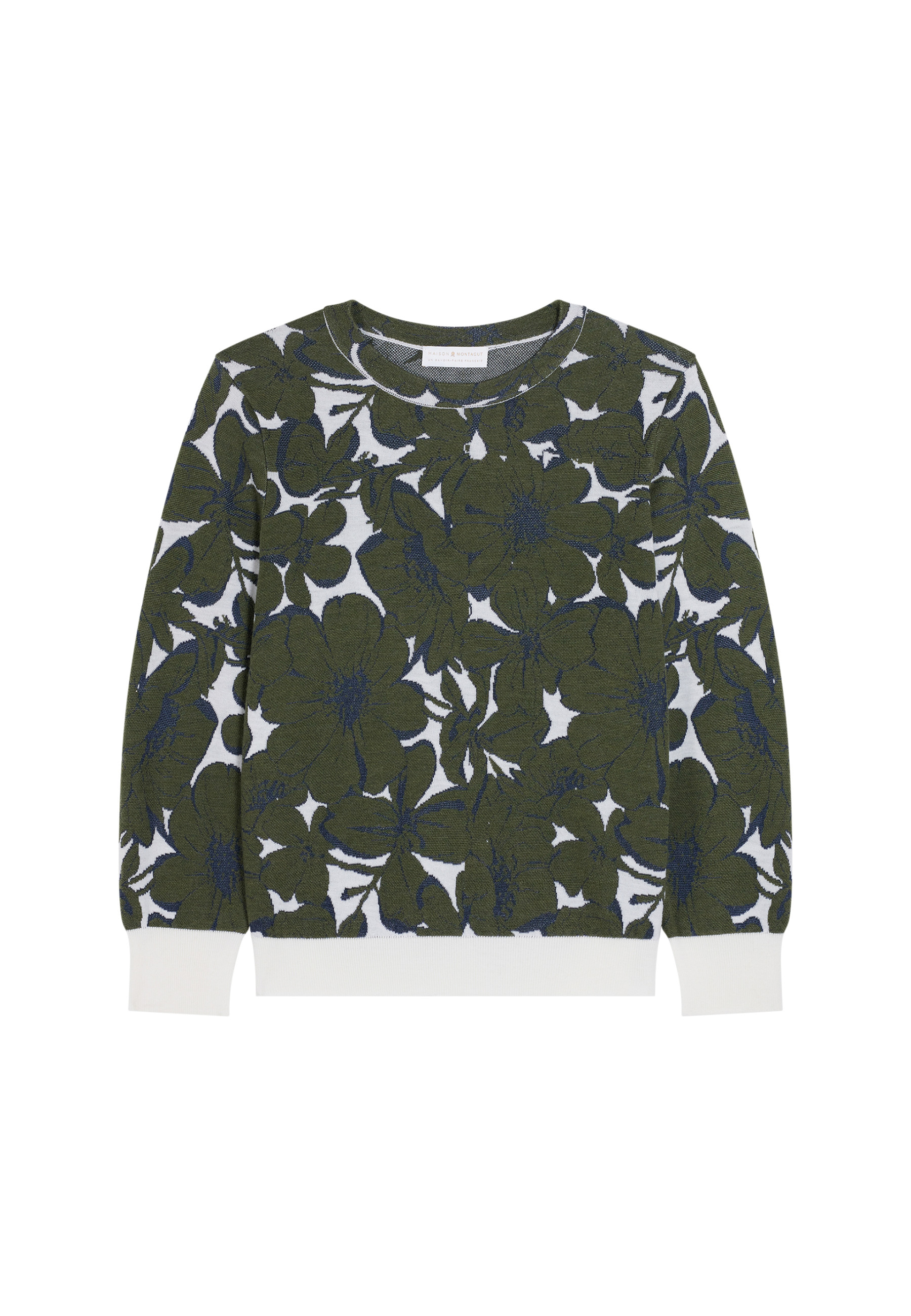 Merino wool patterned sweater - Cassiopé