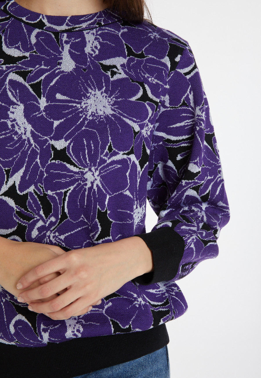 Suéter de lã merino estampado - Cassiopé