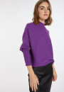 Loose-fitting high-neck wool blend sweater - Caly