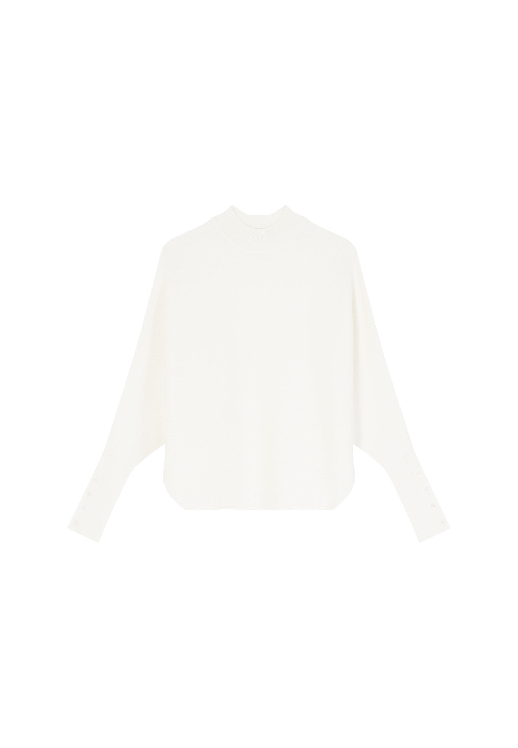 Loose-fitting high-neck wool blend sweater - Caly