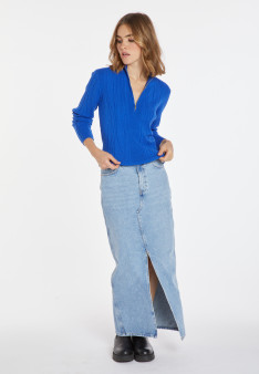 Wool blend zip-neck sweater - Cacilda