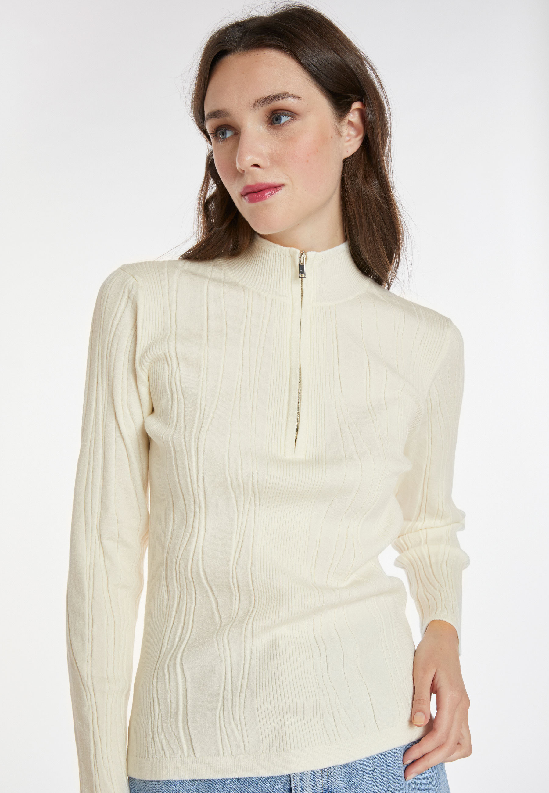 Wool blend zip-neck sweater - Cacilda