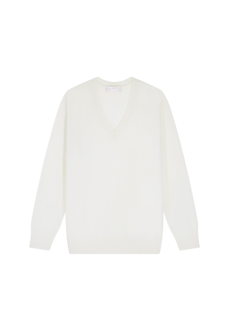 Suéter de cashmere com decote em V - Abel