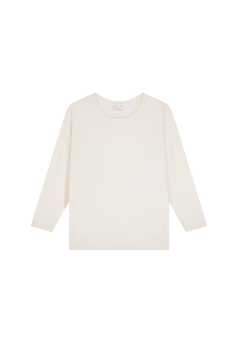Loose-fitting round-neck sweater in merino wool - Azel