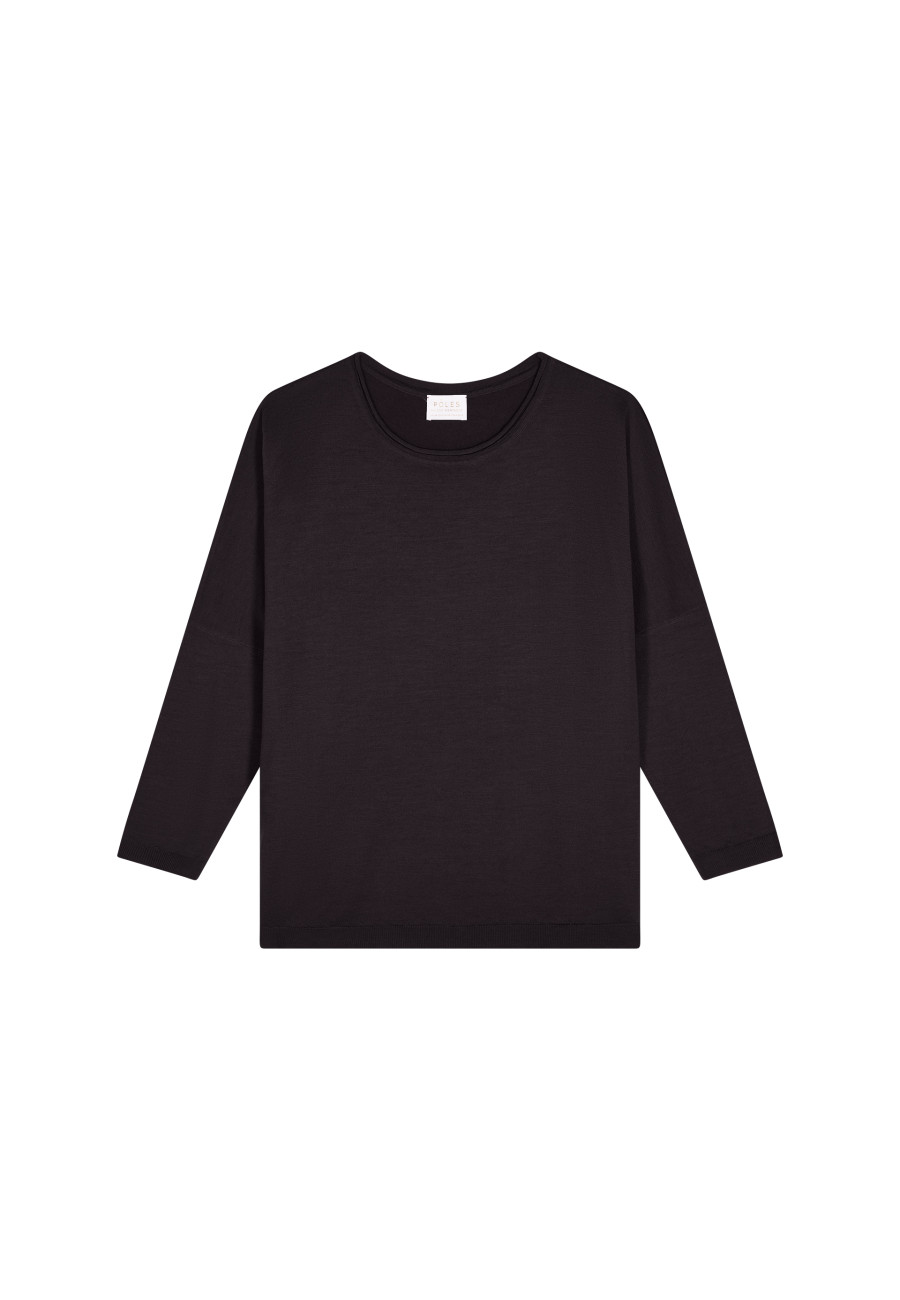 Loose-fitting round-neck sweater in merino wool - Azel