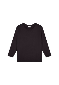 Loose-fitting round-neck sweater in merino wool - Azel