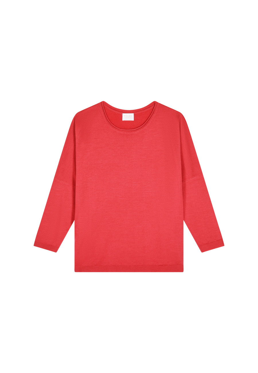 Loose-fitting round-neck sweater in merino wool - Azel
