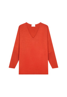 Pull manches chauve-souris en laine mérinos - Boxe