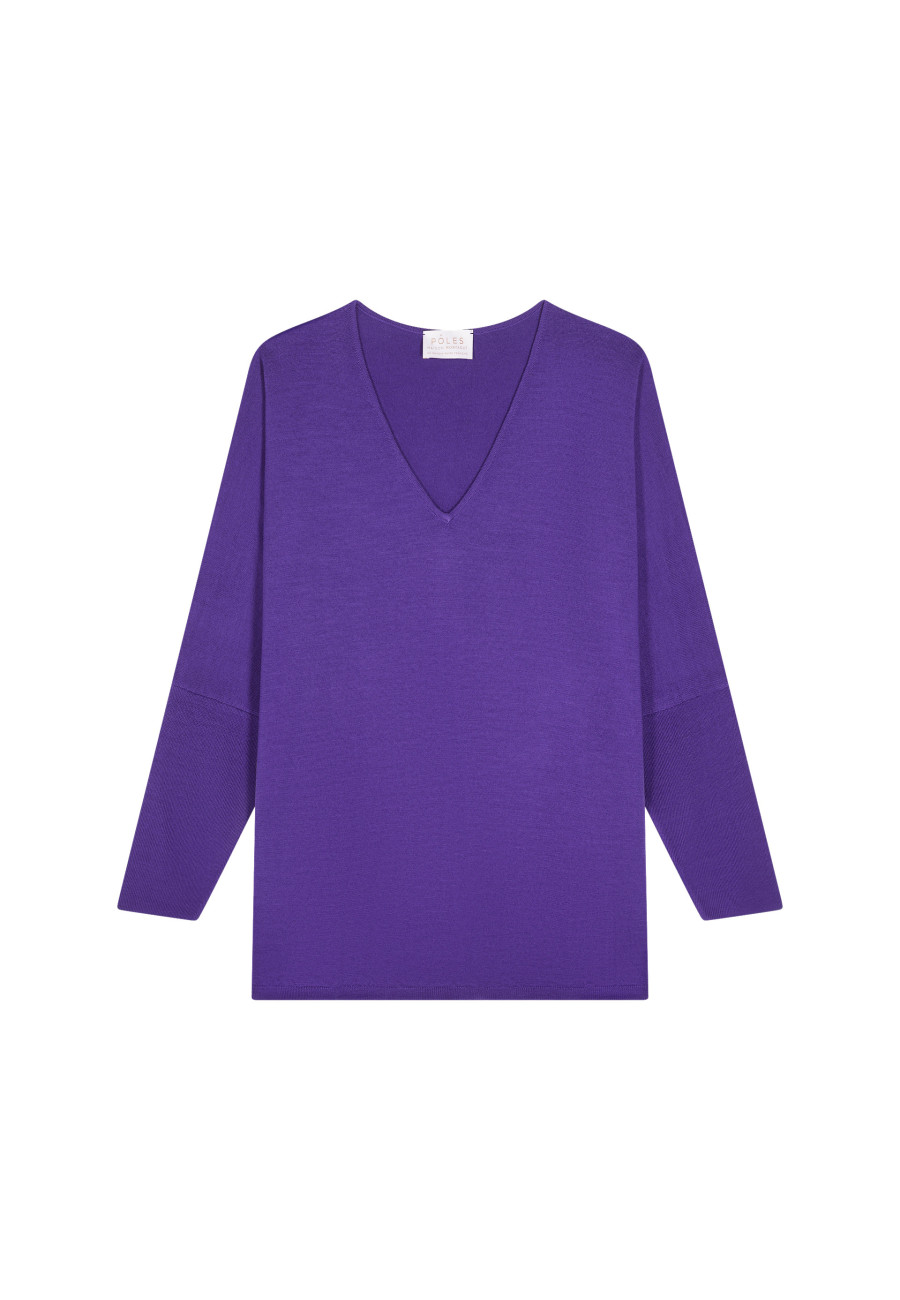 Merino wool bat-sleeve sweater - Boxe