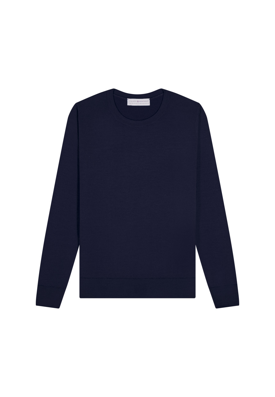 Merino wool round-neck sweater - Asena