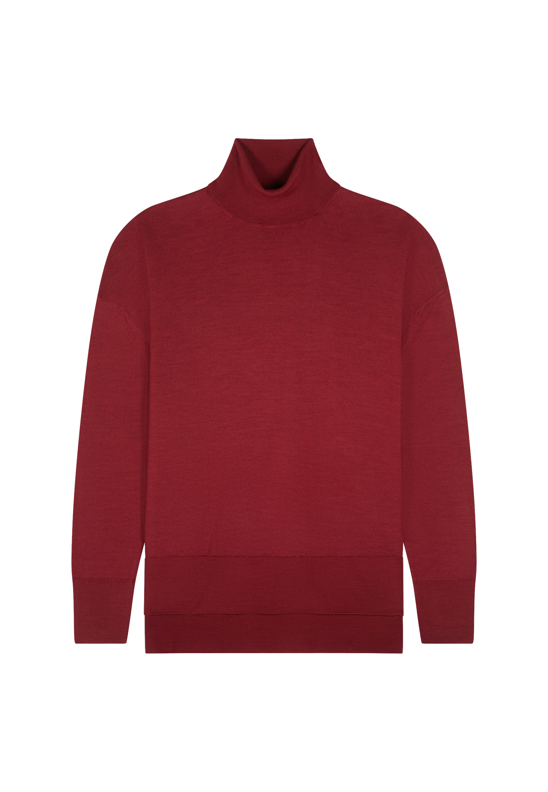 Pull col roulé à fentes en laine mérinos - Amy