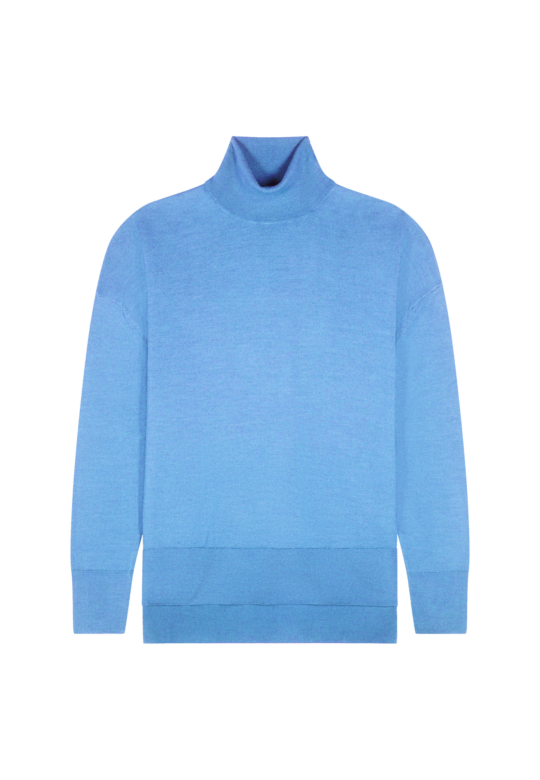 Pull col roulé à fentes en laine mérinos - Amy