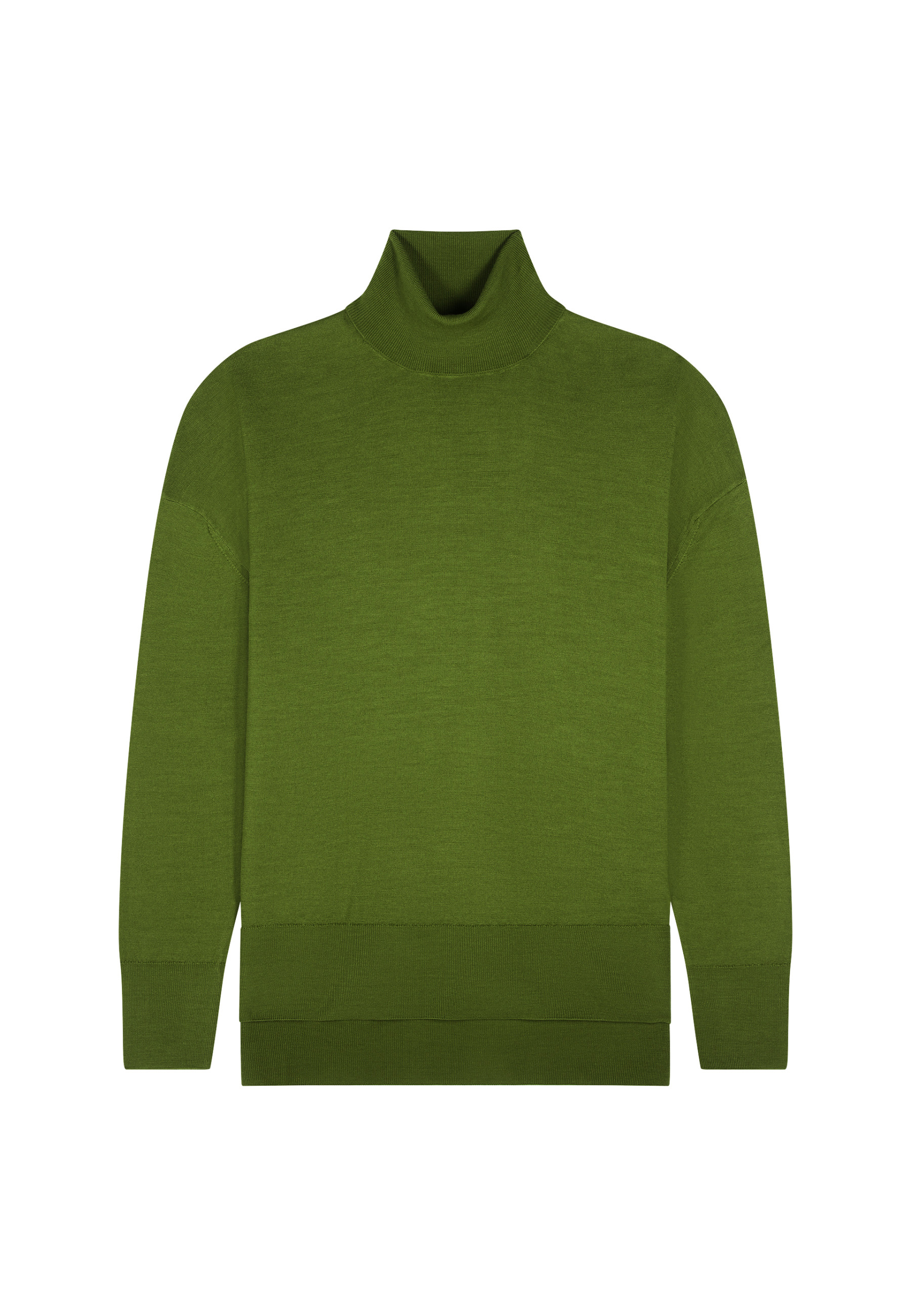 Pull col roulé à fentes en laine mérinos - Amy