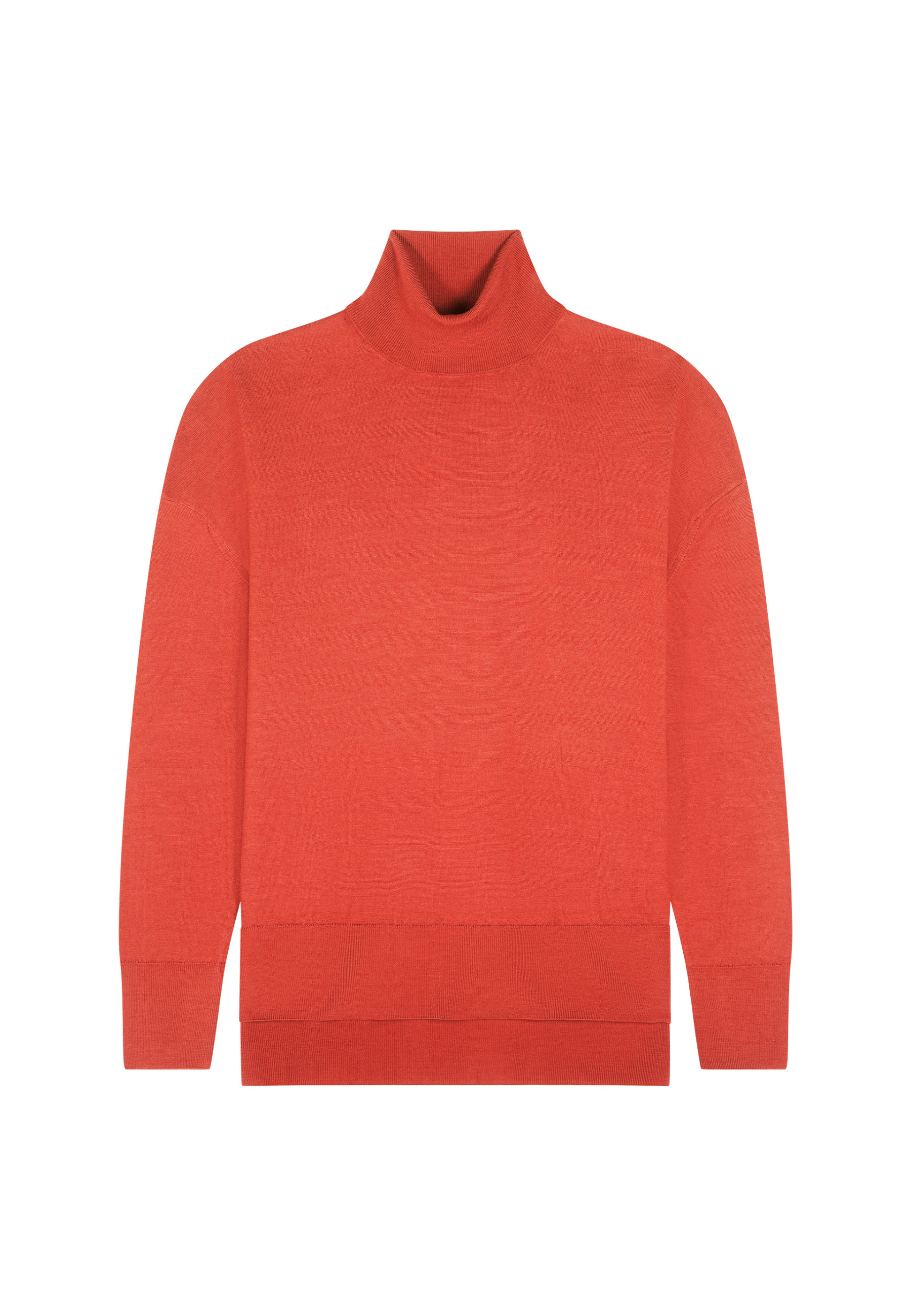 Pull col roulé à fentes en laine mérinos - Amy