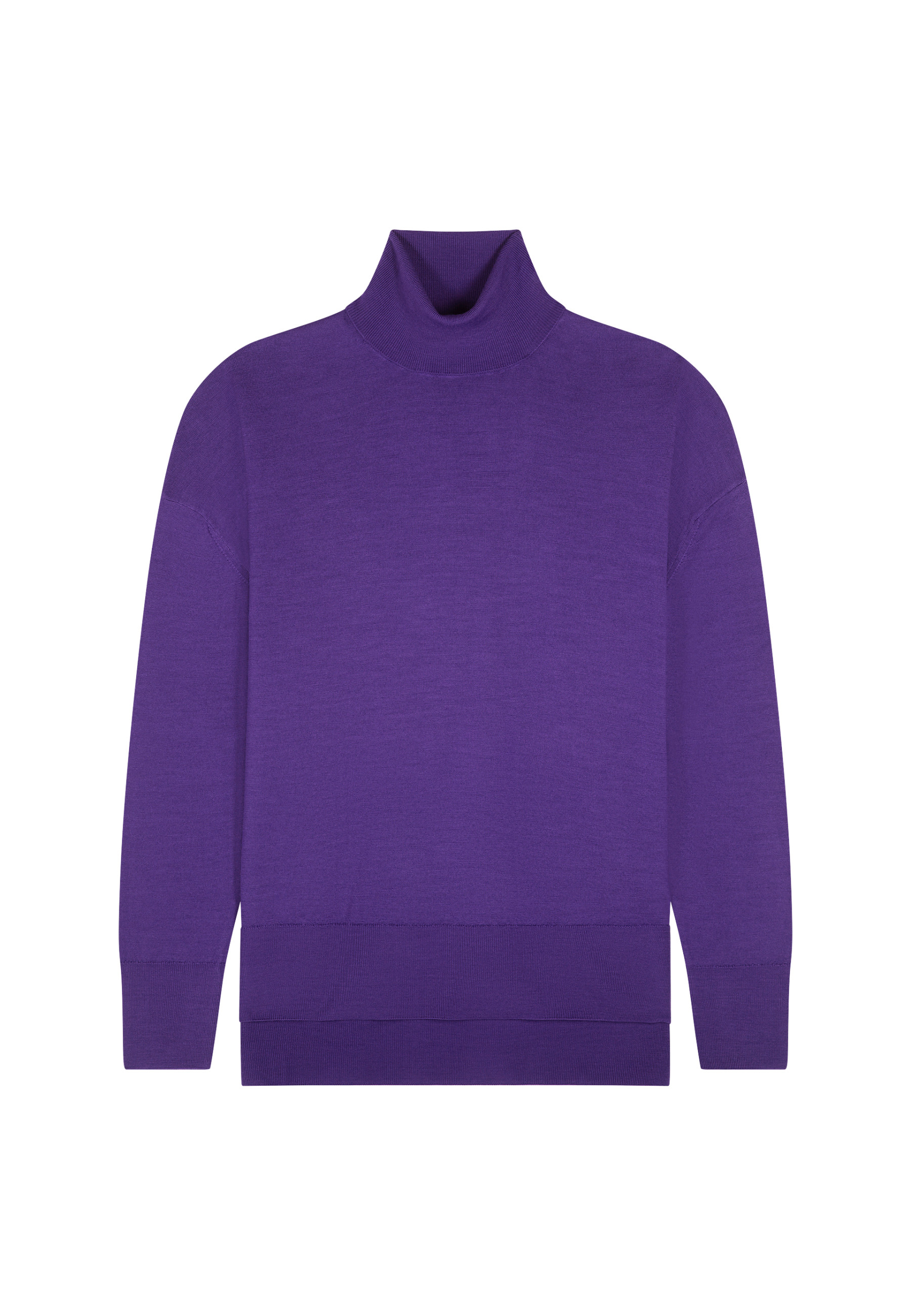 Slit turtleneck sweater in merino wool - Amy