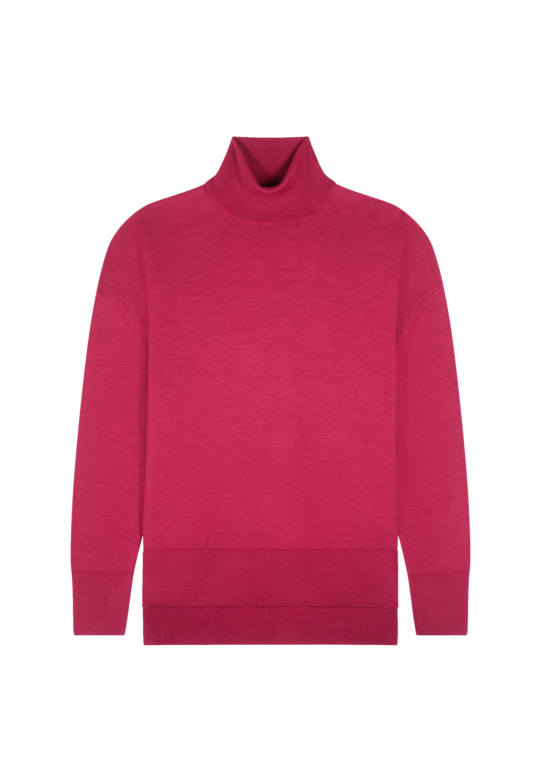 Pull col roulé à fentes en laine mérinos - Amy