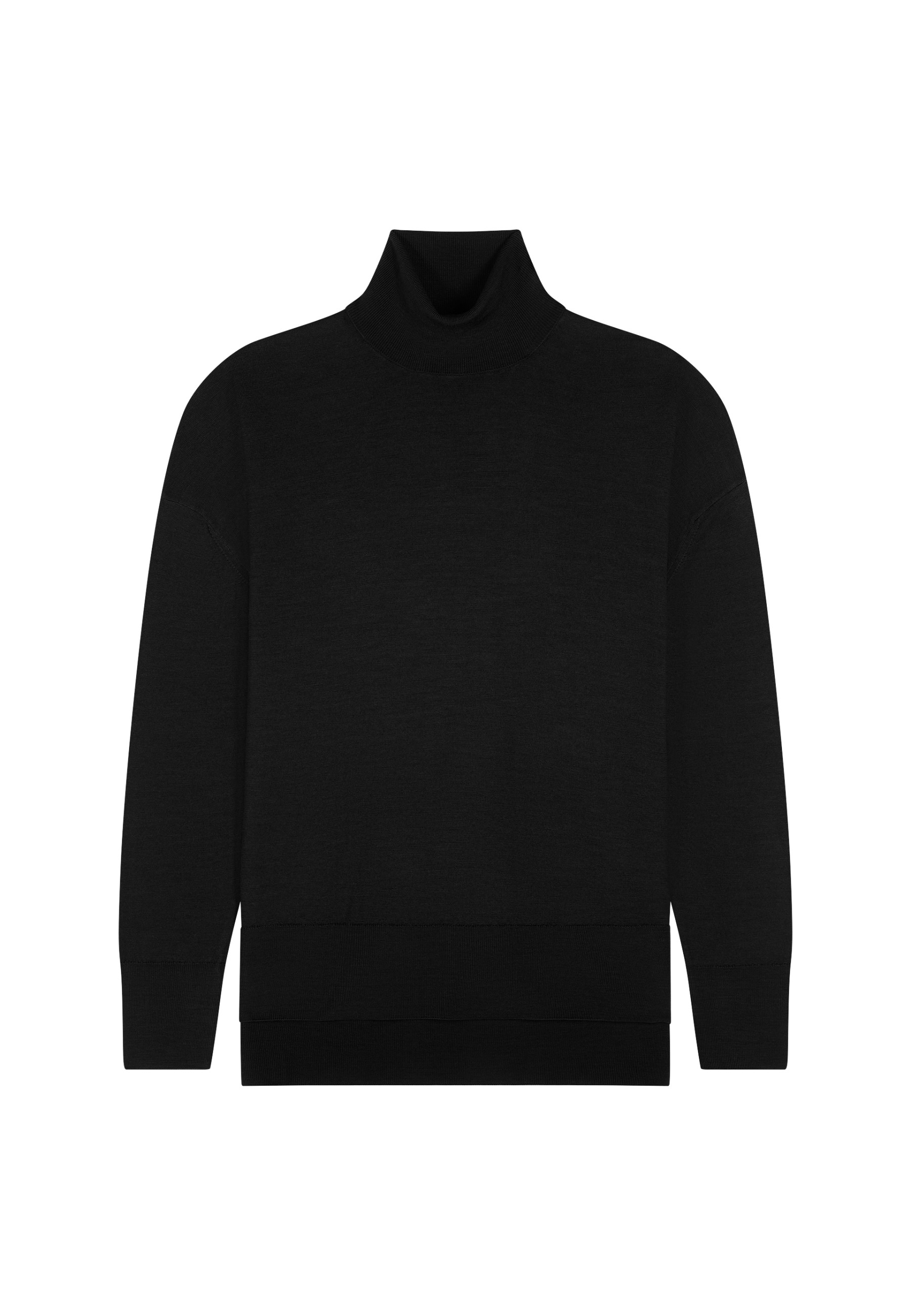 Slit turtleneck sweater in merino wool - Amy