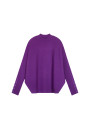 Loose-fitting high-neck wool blend sweater - Caly