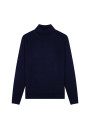Turtleneck sweater with logo in merino wool - Enzo