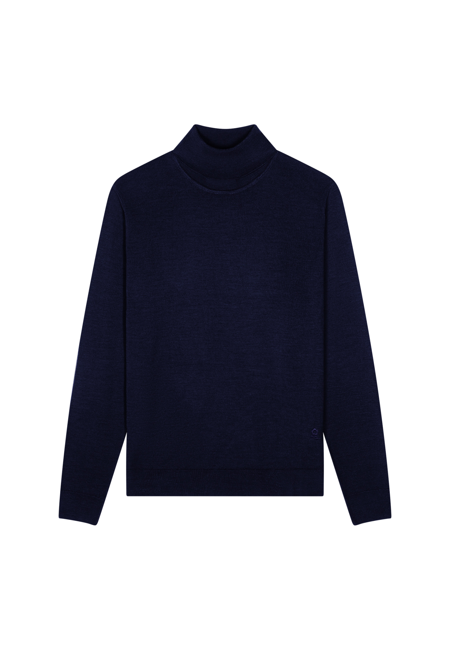Pull col roulé avec logo en laine mérinos - Enzo