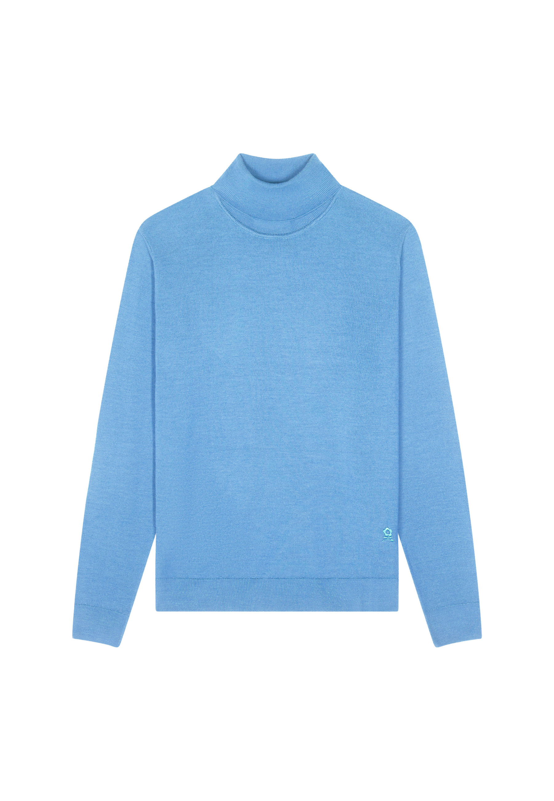 Pull col roulé avec logo en laine mérinos - Enzo