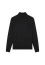 Turtleneck sweater with logo in merino wool - Enzo