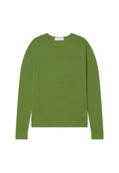Round-neck merino wool sweater with rolled finishes - Rythme