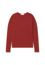 Round-neck merino wool sweater with rolled finishes - Rythme