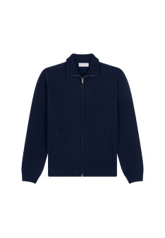 Zipped jacket in 4-ply cashmere - Balthazar