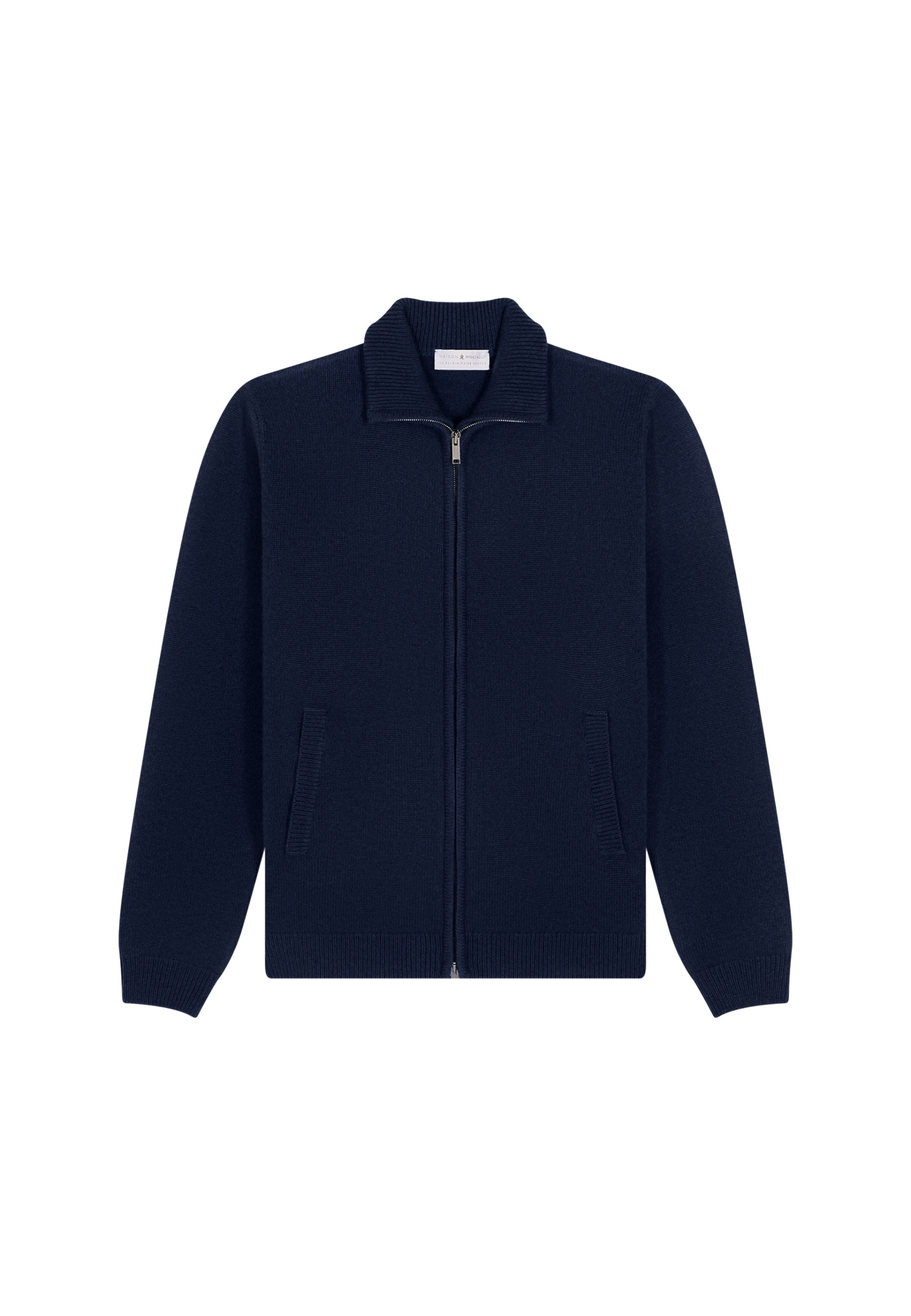 Veste zippée à poches en cachemire 4 fils - Balthazar