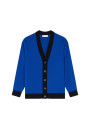 Two-tone merino wool cardigan - Silence