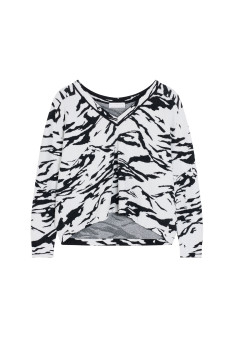 Pull graphique en laine mélangée - Carmina 8341