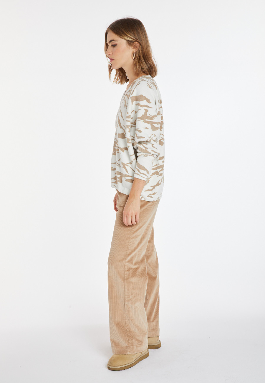 Suéter de mistura de lã gráfica - Carmina