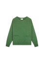 Loose-fitting cashmere and wool sweater with pockets - Davina