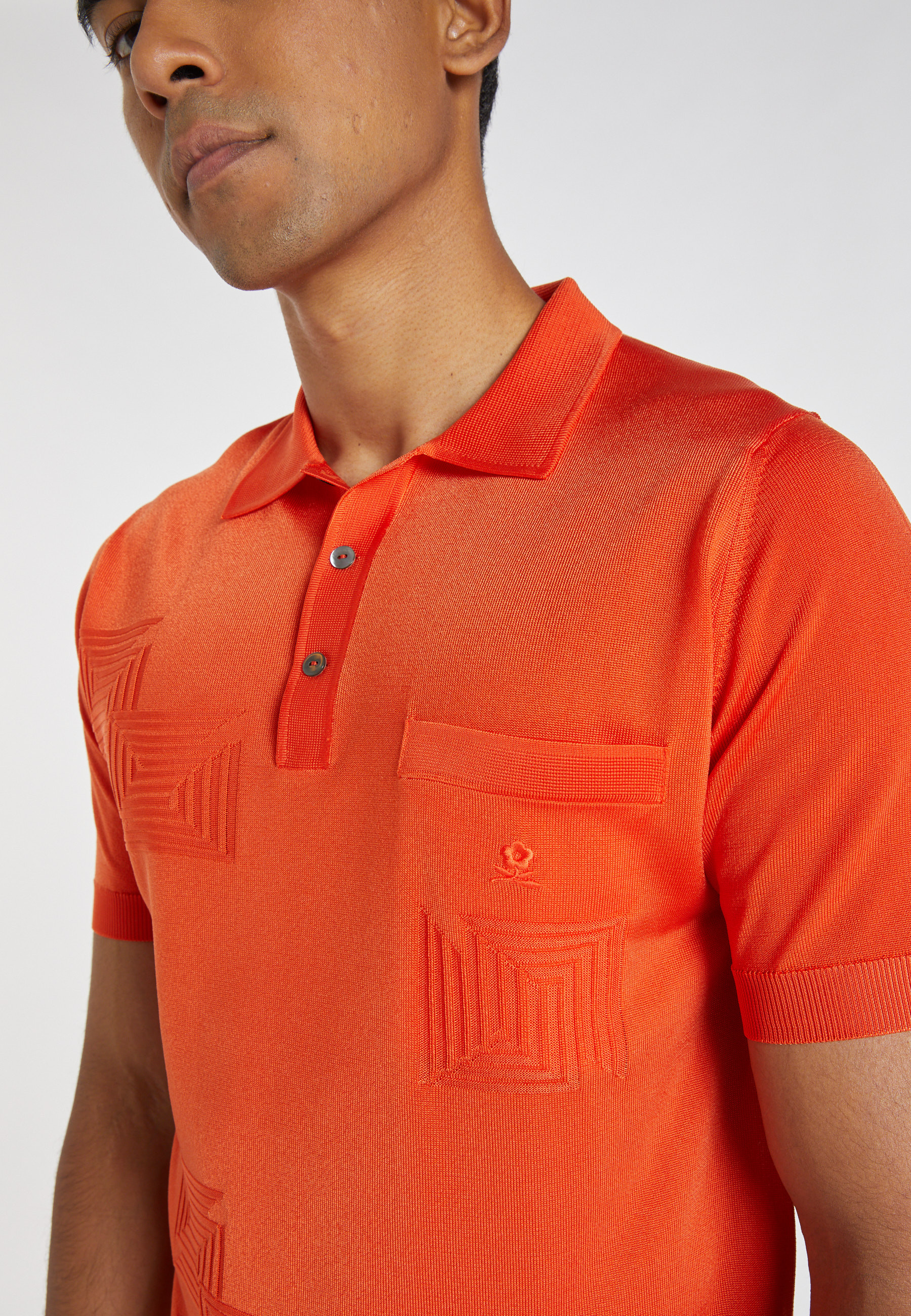 Fil Lumière patterned polo shirt - Jordan