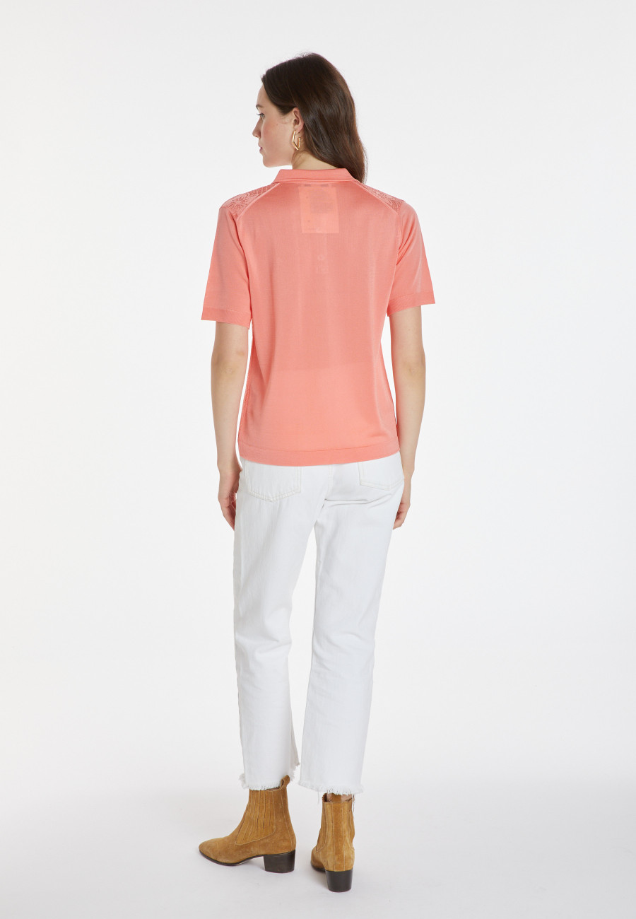 Polo en Fil Lumière com motivos - Karin