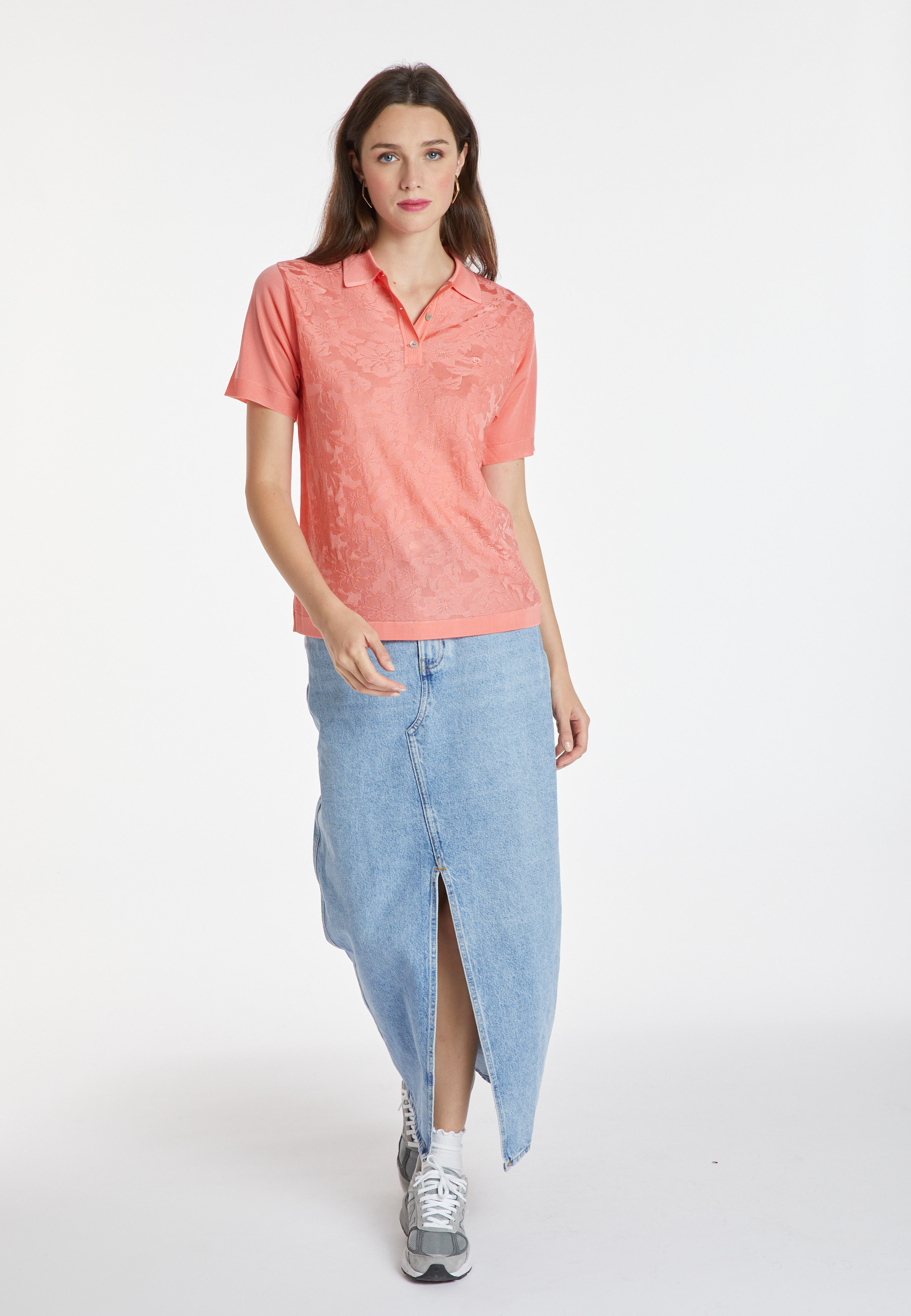 Polo en Fil Lumière à motifs - Katharina 9986