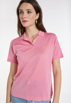 Patterned Fil Lumière polo-shirt - Katleen