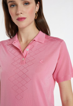 Patterned Fil Lumière polo-shirt - Katleen