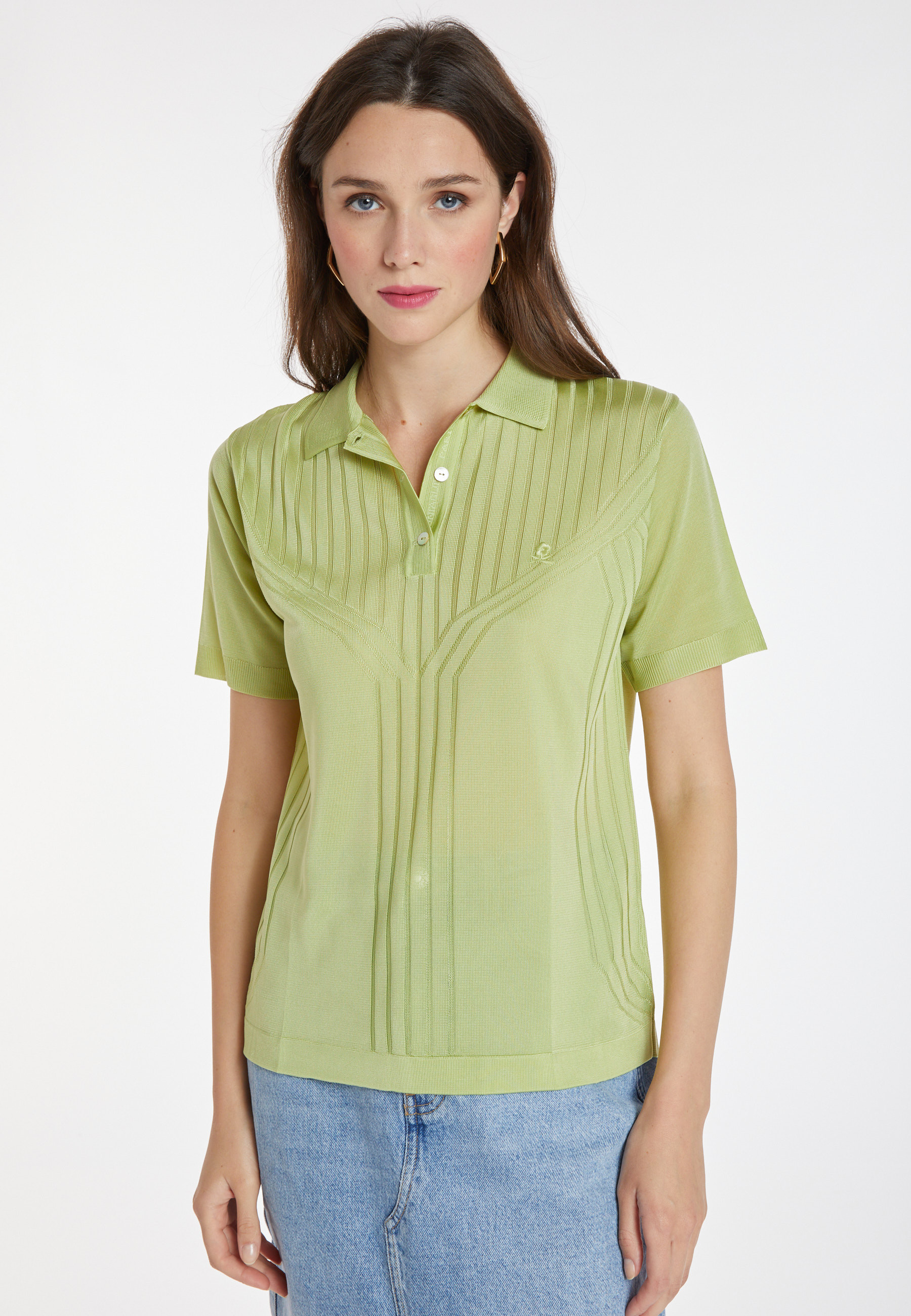 Patterned Fil Lumière polo-shirt - Kate