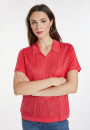 Flower pattern V-neck polo-shirt - Kyara