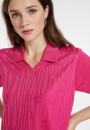 Flower pattern V-neck polo-shirt - Kyara