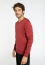 V-neck sweater with logo in merino wool - Elmo